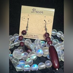 Vintage Beaded Boho Style hypoallergenic Hook backed earrings